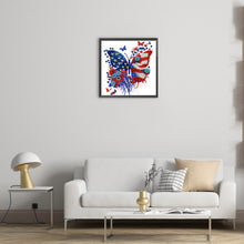 Load image into Gallery viewer, Diamond Painting - Partial Special Shaped - Independence Day Butterflies (30*30CM)
