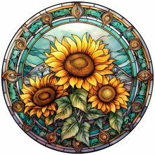 Load image into Gallery viewer, Diamond Painting - Full Round - flower glass painting (30*30CM)
