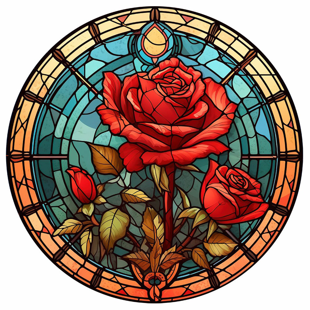 Diamond Painting - Full Round - flower glass painting (30*30CM)