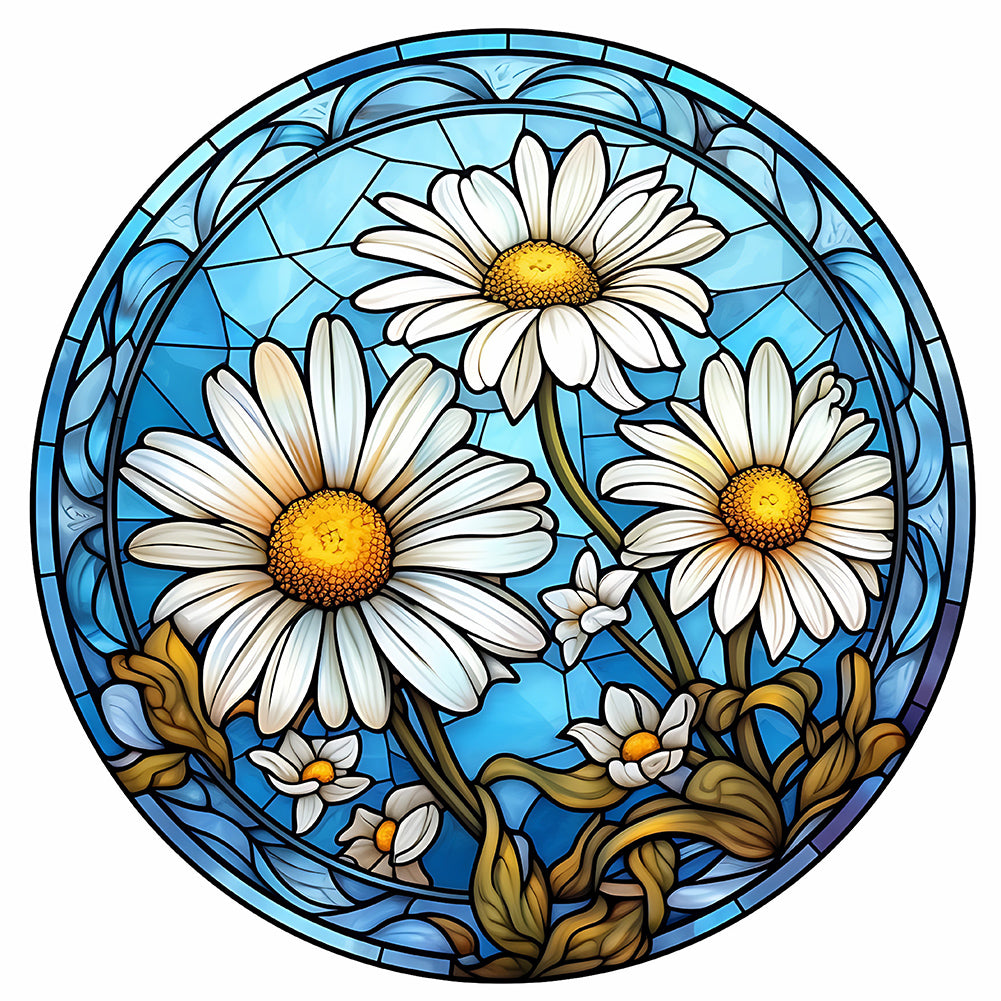 Diamond Painting - Full Round - flower glass painting (30*30CM)