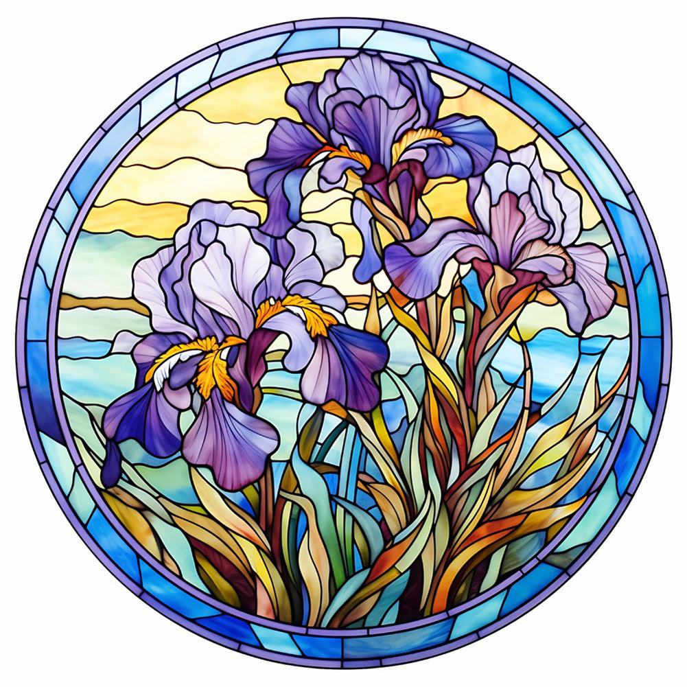 Diamond Painting - Full Round - flower glass painting (30*30CM)