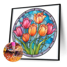 Load image into Gallery viewer, Diamond Painting - Full Round - flower glass painting (30*30CM)
