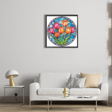 Load image into Gallery viewer, Diamond Painting - Full Round - flower glass painting (30*30CM)
