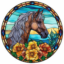 Load image into Gallery viewer, Diamond Painting - Full Round - horse glass painting (30*30CM)

