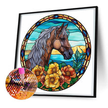 Load image into Gallery viewer, Diamond Painting - Full Round - horse glass painting (30*30CM)
