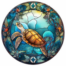 Load image into Gallery viewer, Diamond Painting - Full Round - animal sea turtle glass painting (30*30CM)
