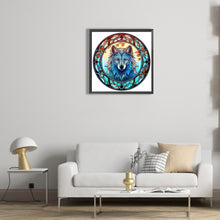 Load image into Gallery viewer, Diamond Painting - Full Round - animal wolf glass painting (30*30CM)
