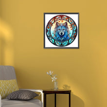 Load image into Gallery viewer, Diamond Painting - Full Round - animal wolf glass painting (30*30CM)
