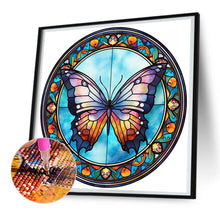 Load image into Gallery viewer, Diamond Painting - Full Round - butterfly glass painting (30*30CM)
