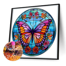 Load image into Gallery viewer, Diamond Painting - Full Round - butterfly glass painting (30*30CM)
