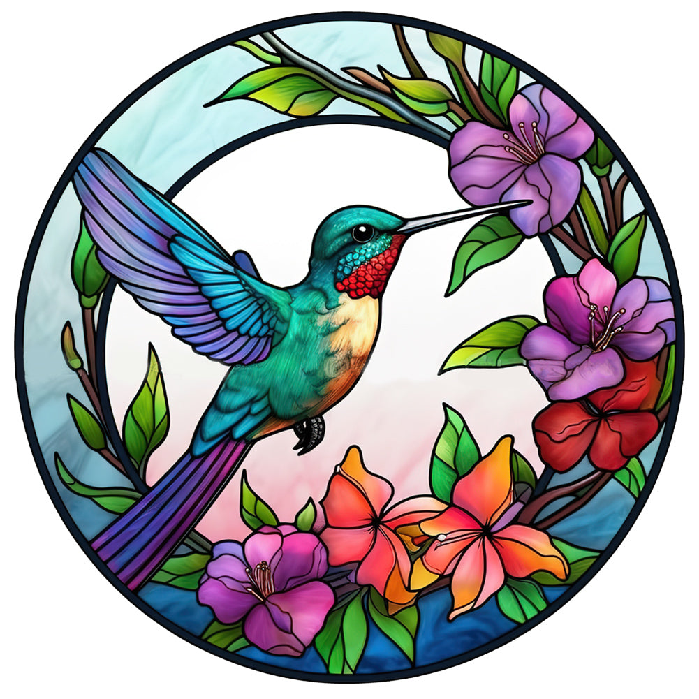 Diamond Painting - Full Round - animal hummingbird glass painting (30*30CM)