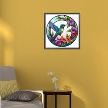 Load image into Gallery viewer, Diamond Painting - Full Round - animal hummingbird glass painting (30*30CM)
