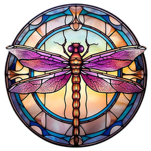 Load image into Gallery viewer, Diamond Painting - Full Round - animal dragonfly glass painting (30*30CM)
