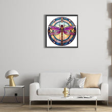 Load image into Gallery viewer, Diamond Painting - Full Round - animal dragonfly glass painting (30*30CM)
