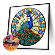 Load image into Gallery viewer, Diamond Painting - Full Round - animal peacock glass painting (30*30CM)
