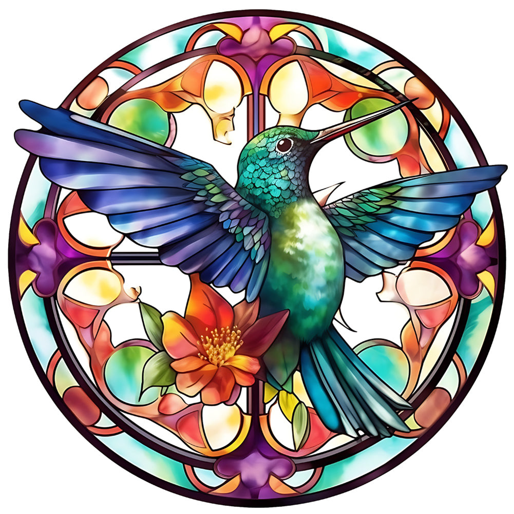 Diamond Painting - Full Round - animal hummingbird glass painting (30*30CM)