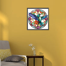 Load image into Gallery viewer, Diamond Painting - Full Round - animal hummingbird glass painting (30*30CM)
