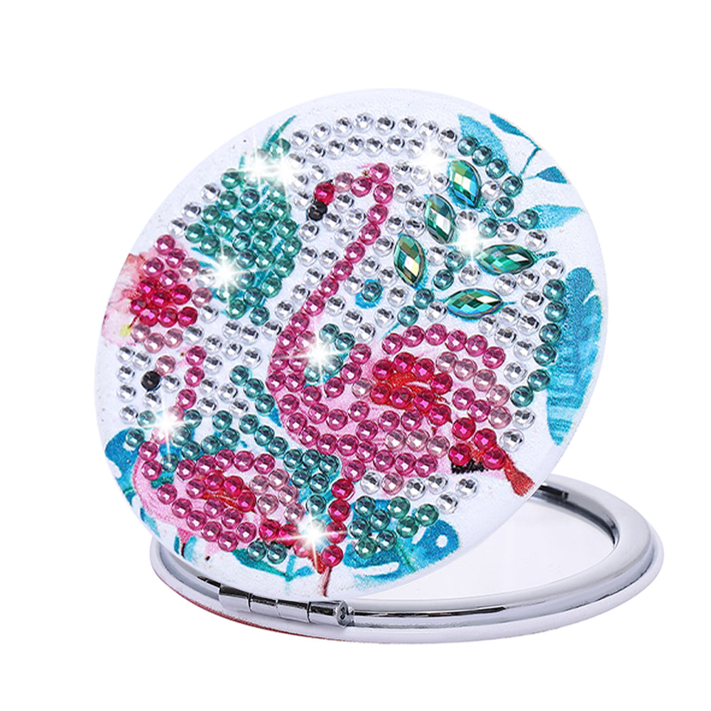 DIY Crystal Diamond Mirror Paint by Number Kits Flamingo for Girl (073)