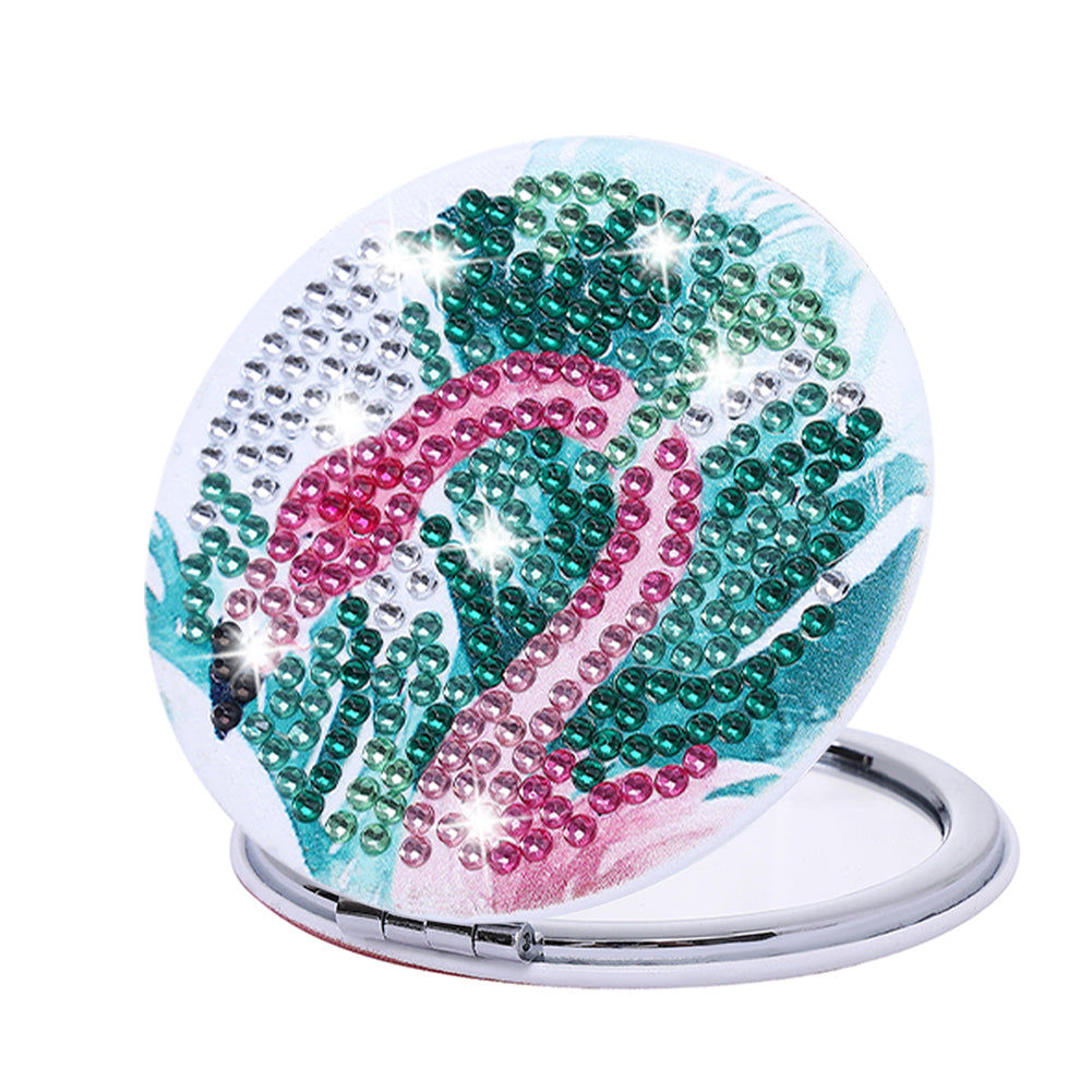 DIY Crystal Diamond Mirror Paint by Number Kits Flamingo for Girl (074)