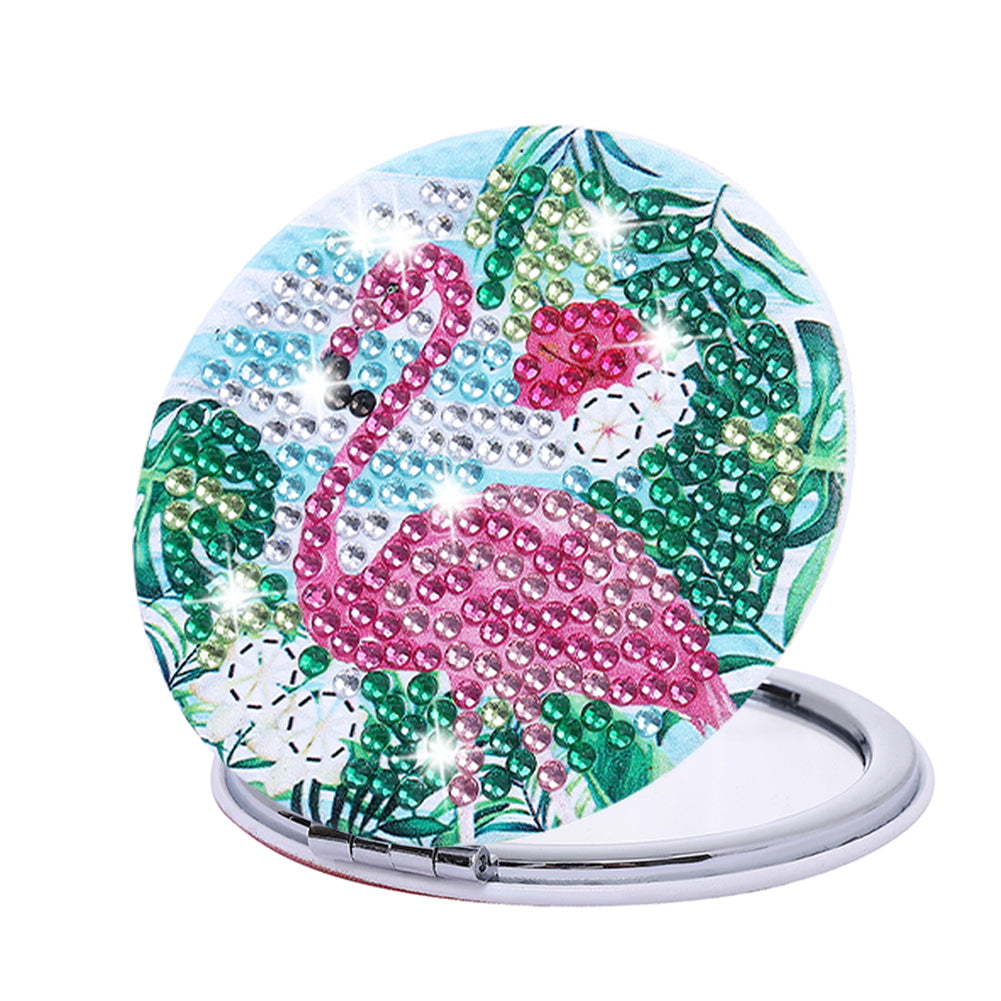 DIY Crystal Diamond Mirror Paint by Number Kits Flamingo for Girl (075)