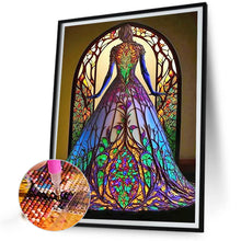 Load image into Gallery viewer, Diamond Painting - Full Round - girl dress glass painting (40*50CM)
