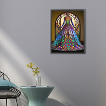 Load image into Gallery viewer, Diamond Painting - Full Round - girl dress glass painting (40*50CM)
