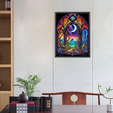 Load image into Gallery viewer, Diamond Painting - Full Round - moonlight glass painting at night (40*50CM)
