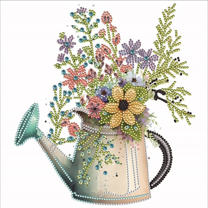 Diamond Painting - Partial Special Shaped - flowers in the shower (30*30CM)