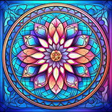 Load image into Gallery viewer, Diamond Painting - Full Round - Mandala Glass Painting (30*30CM)
