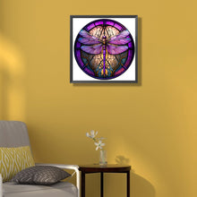 Load image into Gallery viewer, Diamond Painting - Full Square - Glass Art - Dragonfly (40*40CM)
