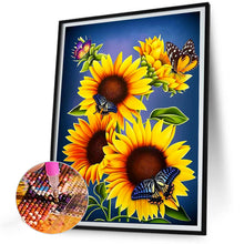 Load image into Gallery viewer, Diamond Painting - Full Round - butterfly flower sunflower (30*40CM)
