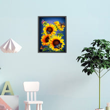 Load image into Gallery viewer, Diamond Painting - Full Round - butterfly flower sunflower (30*40CM)
