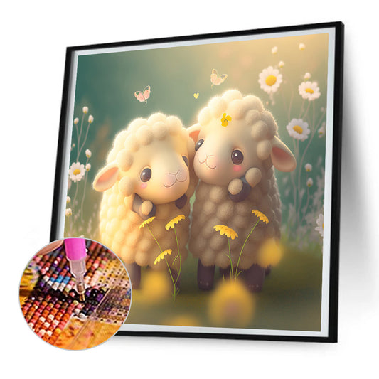 Diamond Painting - Full Round - Love the little sheep (30*30CM)