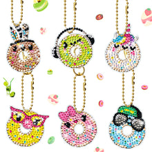 Load image into Gallery viewer, 6pcs Diamond Art Key Rings Hanging Ornaments 5D Cartoon DIY Gifts (YS172)
