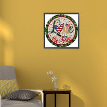 Load image into Gallery viewer, Diamond Painting - Partial Special Shaped - medal independence day (30*30CM)

