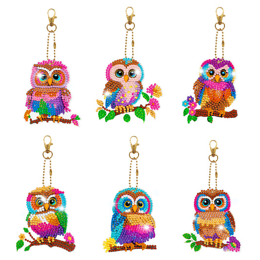 5D Diamond Art Key Rings Art Craft DIY Double Sided Cartoon Gifts (YSK145)