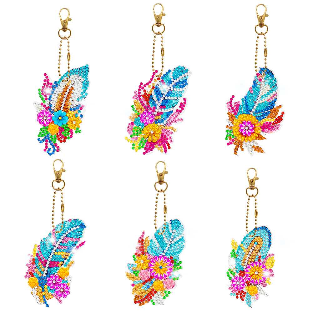 5D Diamond Art Key Rings Art Craft DIY Double Sided Cartoon Gifts (YSK146)