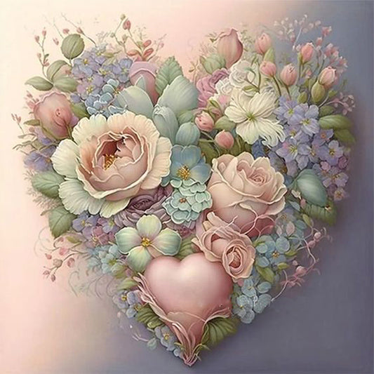Diamond Painting - Full Round - love flowers (40*40CM)