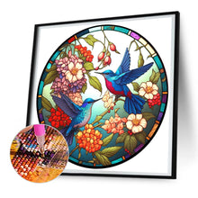 Load image into Gallery viewer, Diamond Painting - Full Round - round plate glass flowers and birds (30*30CM)
