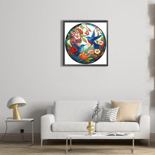 Load image into Gallery viewer, Diamond Painting - Full Round - round plate glass flowers and birds (30*30CM)
