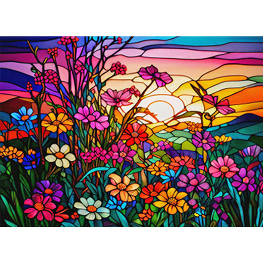 Diamond Painting - Full Round - garden glass art (40*30CM)