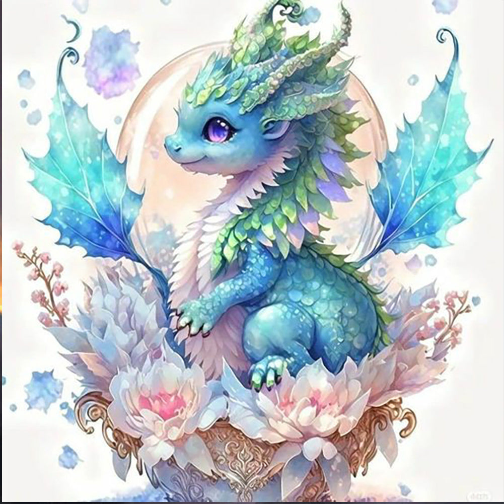 Diamond Painting - Full Round - baby dragon (30*30CM)