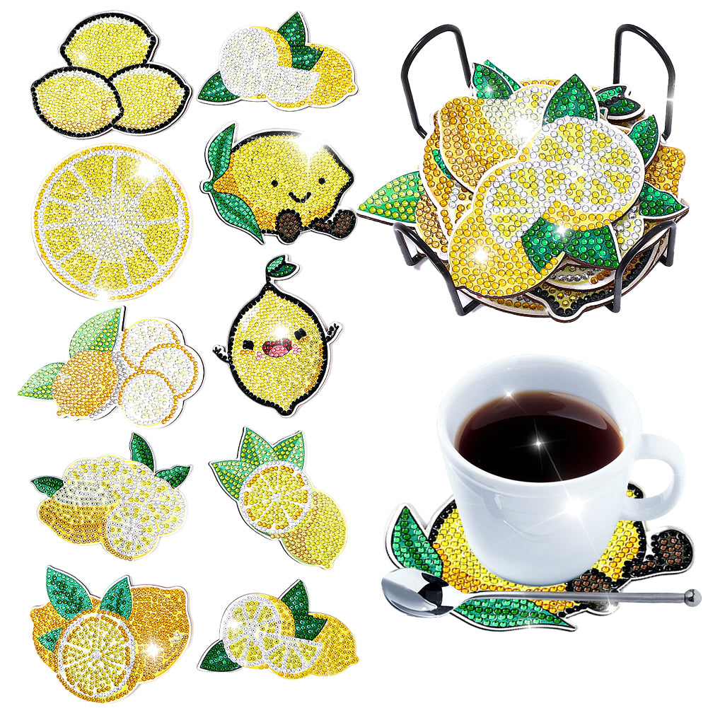 DIY Crystal Drink Coasters Ornament Cup Coasters for Adults Kids (AA1516)