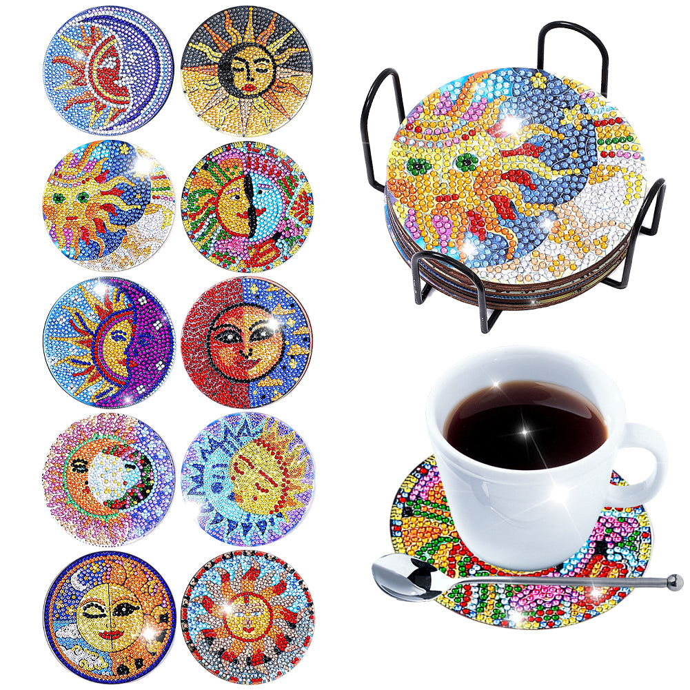 DIY Crystal Drink Coasters Ornament Cup Coasters for Adults Kids (AA1521)