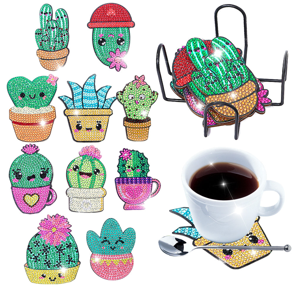 DIY Crystal Drink Coasters Ornament Cup Coasters for Adults Kids (AA1523)