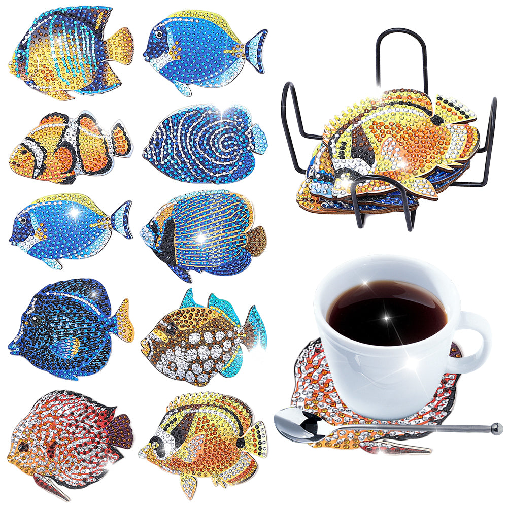 DIY Crystal Drink Coasters Ornament Cup Coasters for Adults Kids (AA1527)