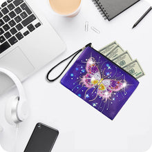 Load image into Gallery viewer, DIY Diamond Art Cosmetic Bag Flowers Single Sided PU Women Clutch (BD-06)
