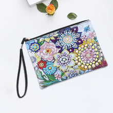 Load image into Gallery viewer, DIY Diamond Art Cosmetic Bag Flowers Single Sided PU Women Clutch (BD-11)
