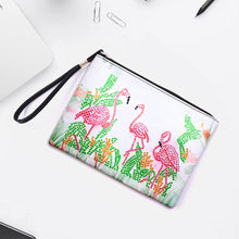 Load image into Gallery viewer, DIY Diamond Art Cosmetic Bag Flowers Single Sided PU Women Clutch (BD-14)
