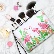 Load image into Gallery viewer, DIY Diamond Art Cosmetic Bag Flowers Single Sided PU Women Clutch (BD-14)

